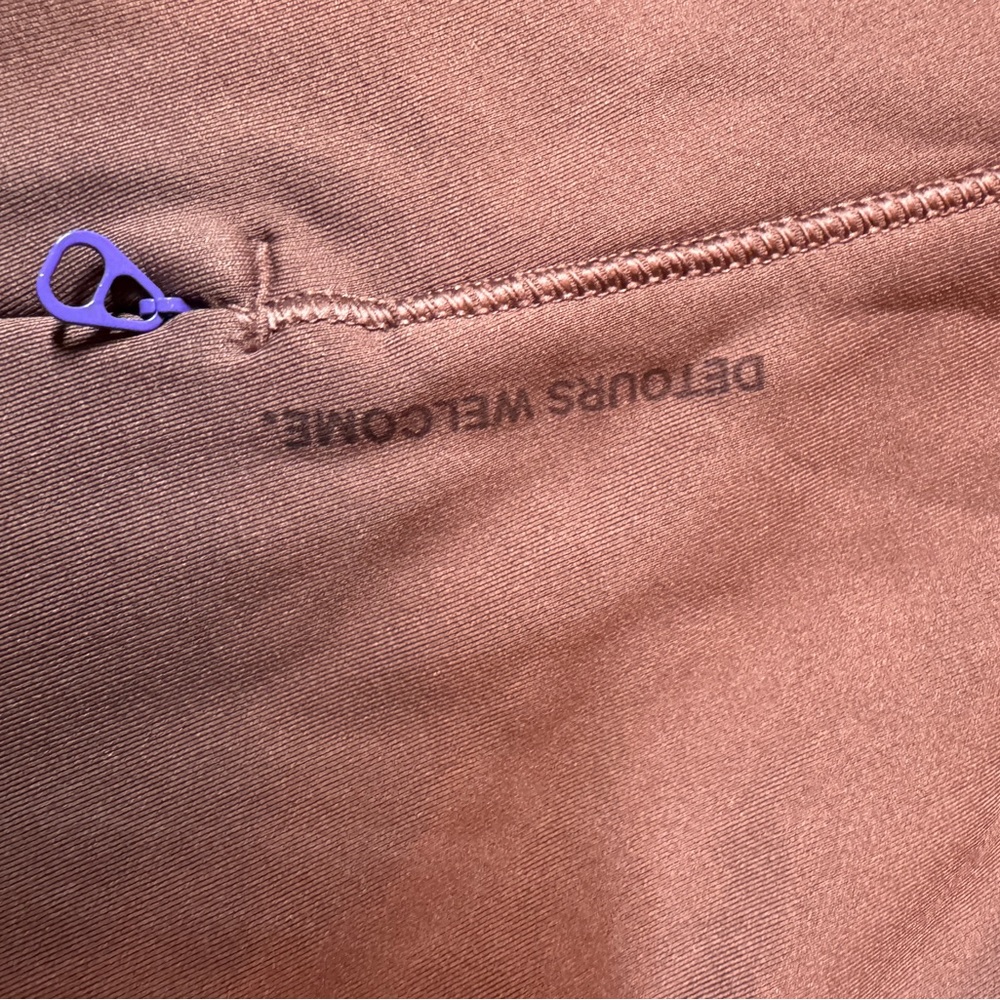 Like new Lululemon Tech Fleece Hiking Zip Pullover - Dark Oxide and Pink Size 8 - Picture 7 of 12